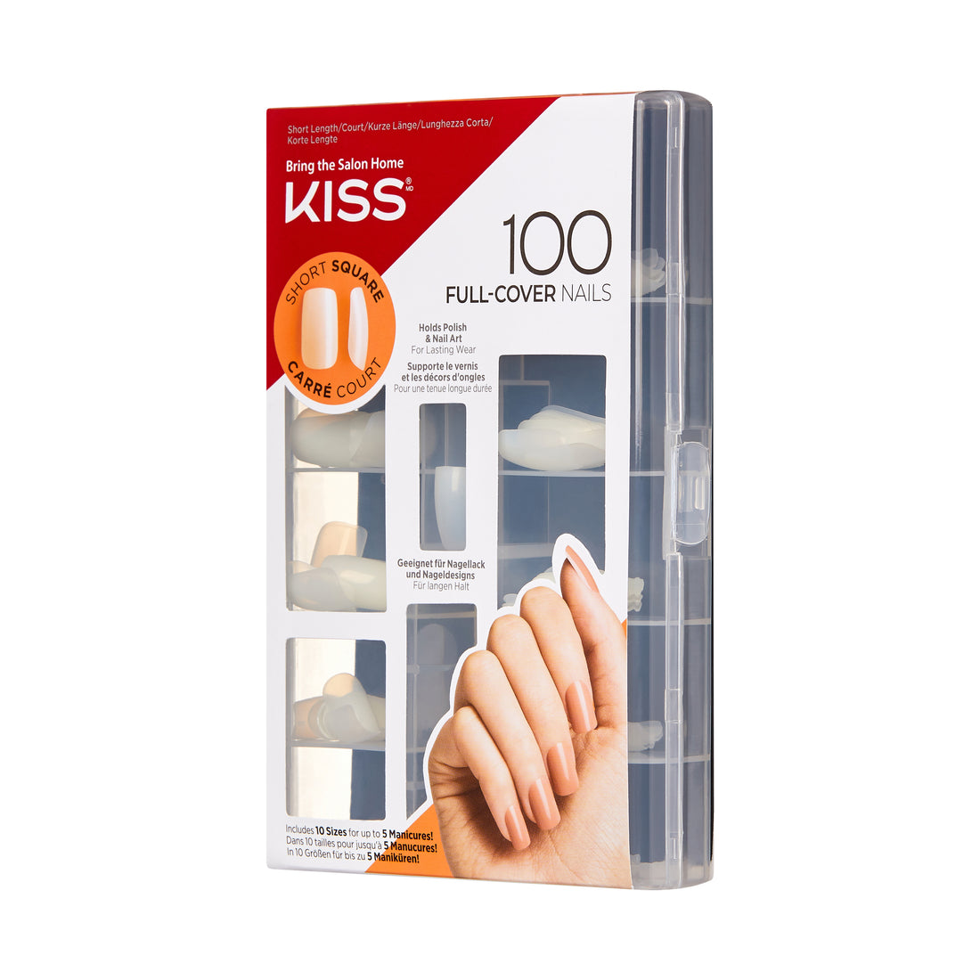 KISS 100 Full-Cover Nail Kit - Square