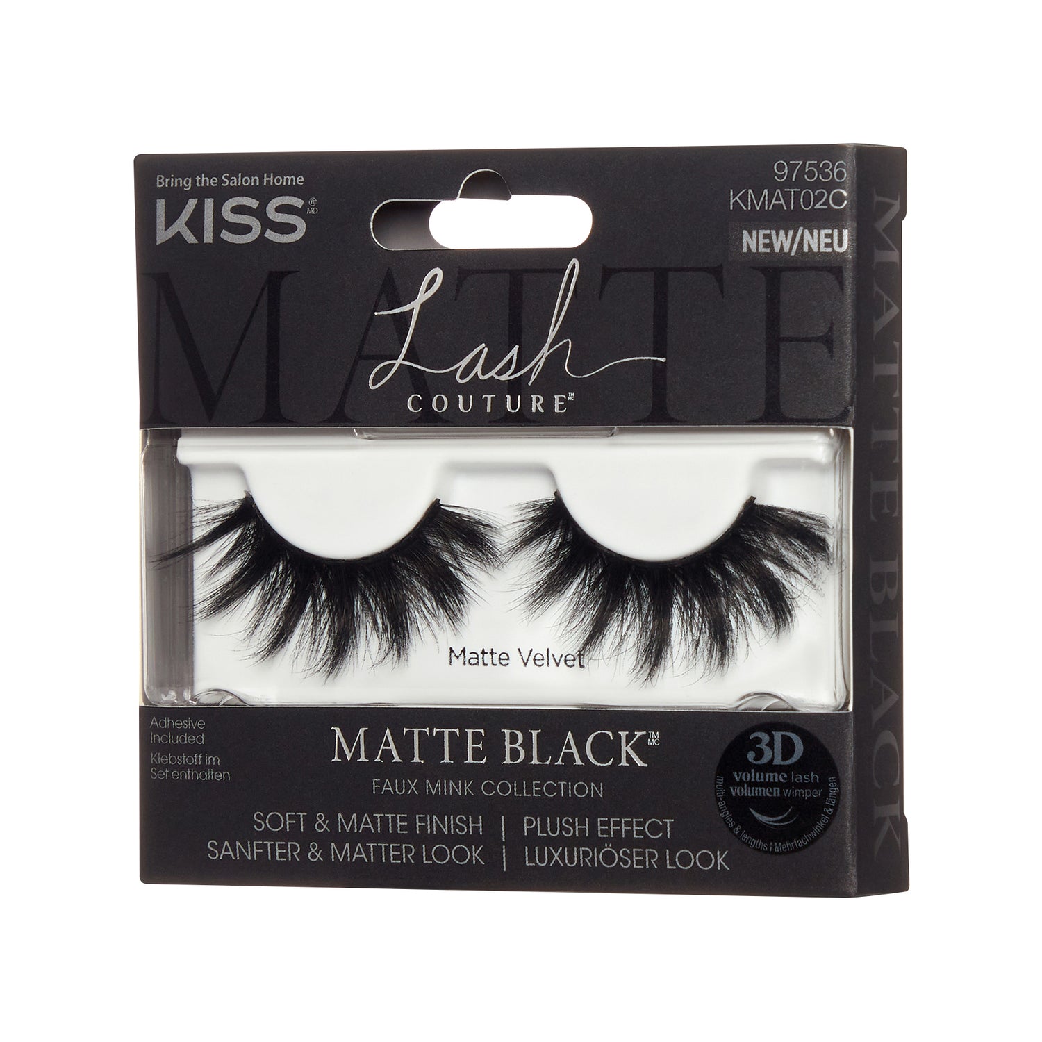 KISS Lash Couture Matte Black - Matte Velvet