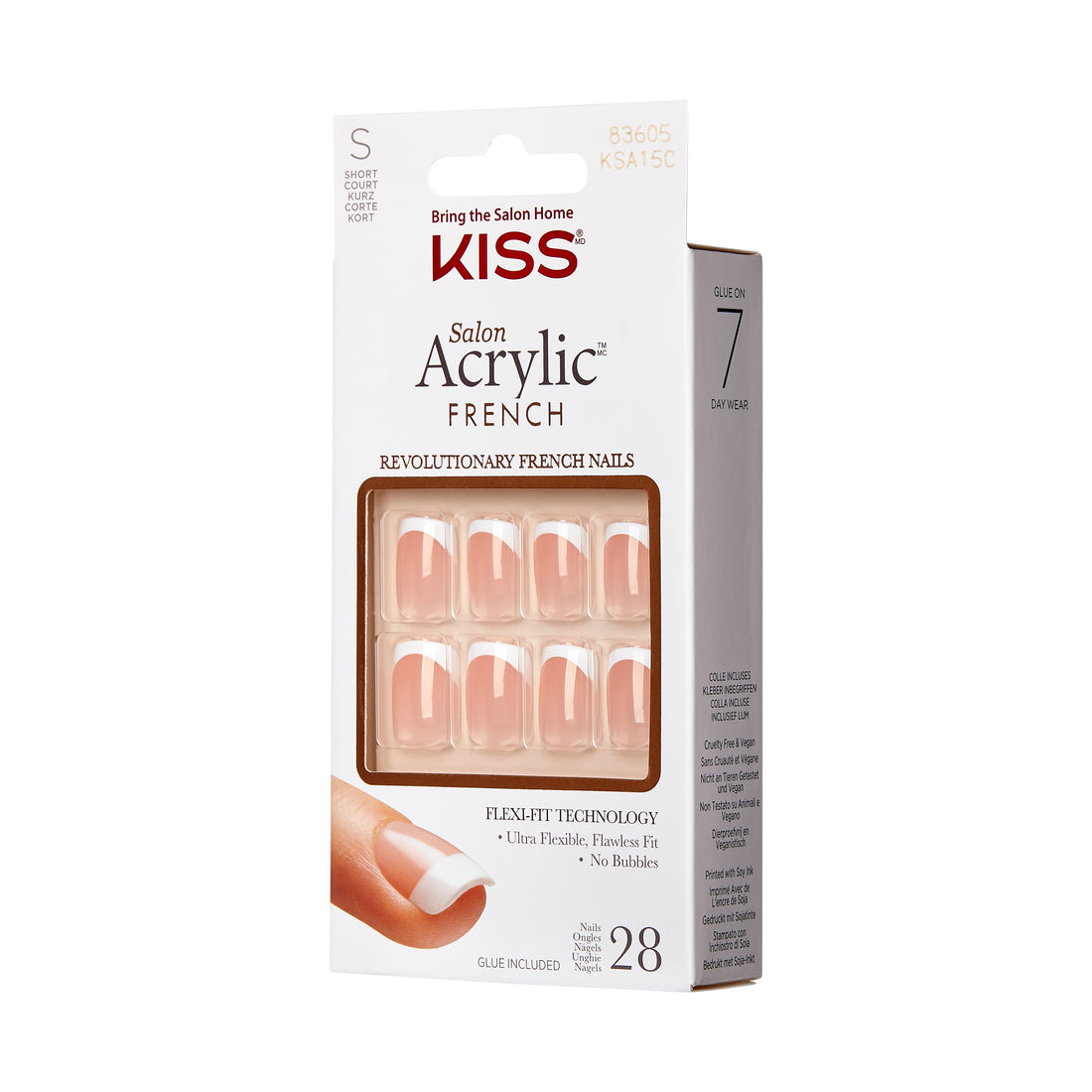 KISS Salon Acrylic French Nail Kit- Bonjour